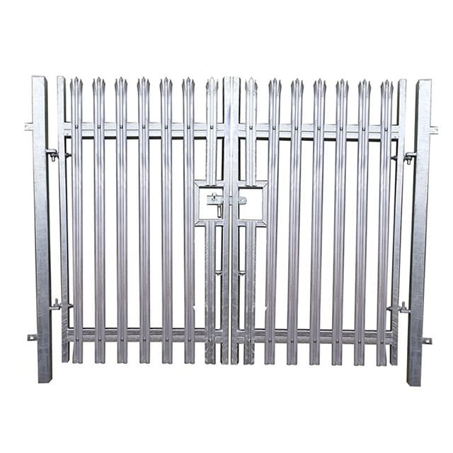 double leaf steel palisade gate