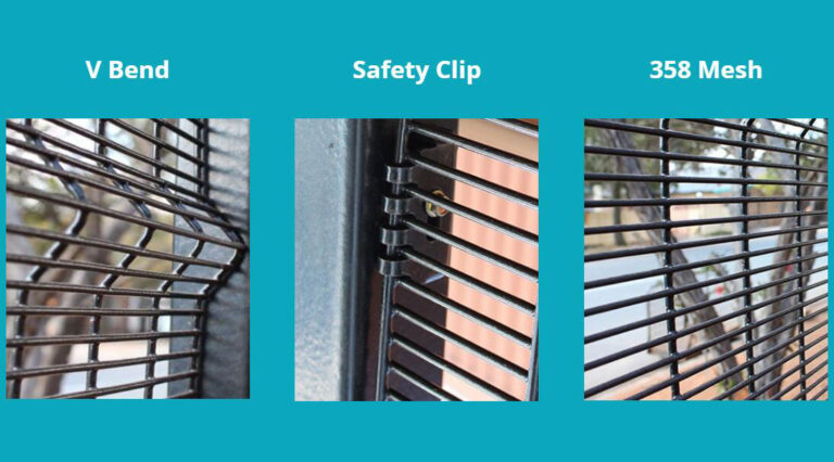 Security clear view fence clips